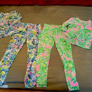 2 New sets of Girls Lilly Pulitzer pajamas.